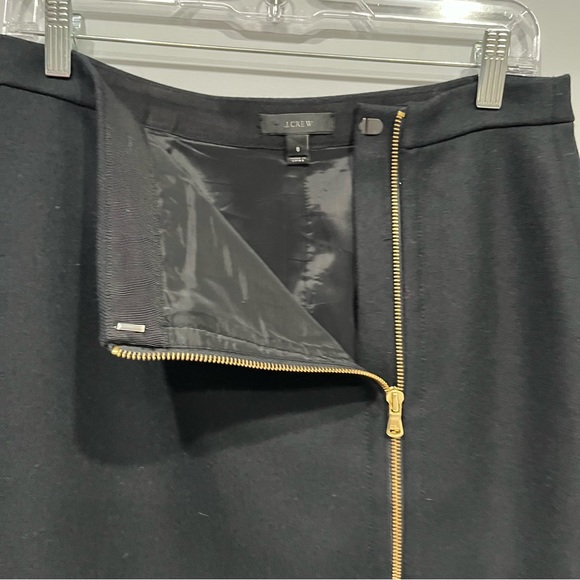 J crew skirt Wool black zip up pencil skirt - Picture 7 of 8
